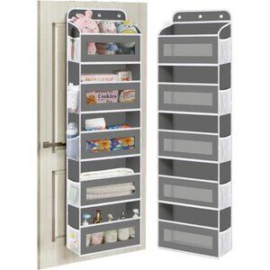 Over Door Hanging Organizer 5 Shelf Storage with Mesh Pockets for Nursery